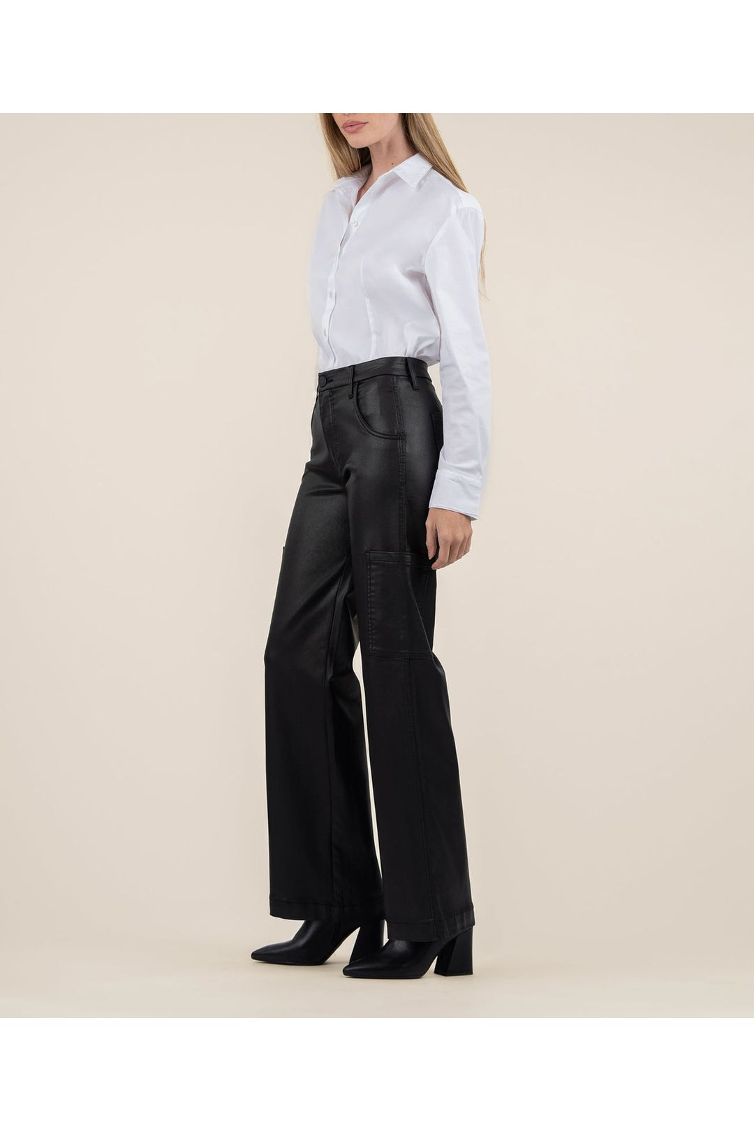 Jodi High Rise Wide Leg Coated