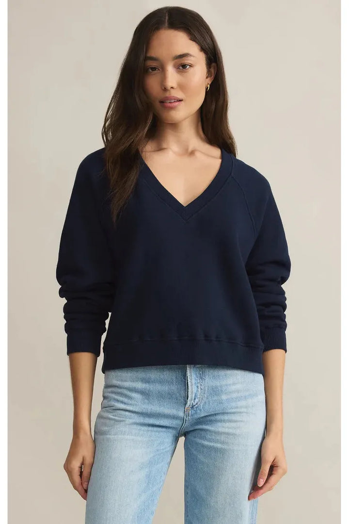 Avenue V Neck Sweatshirt