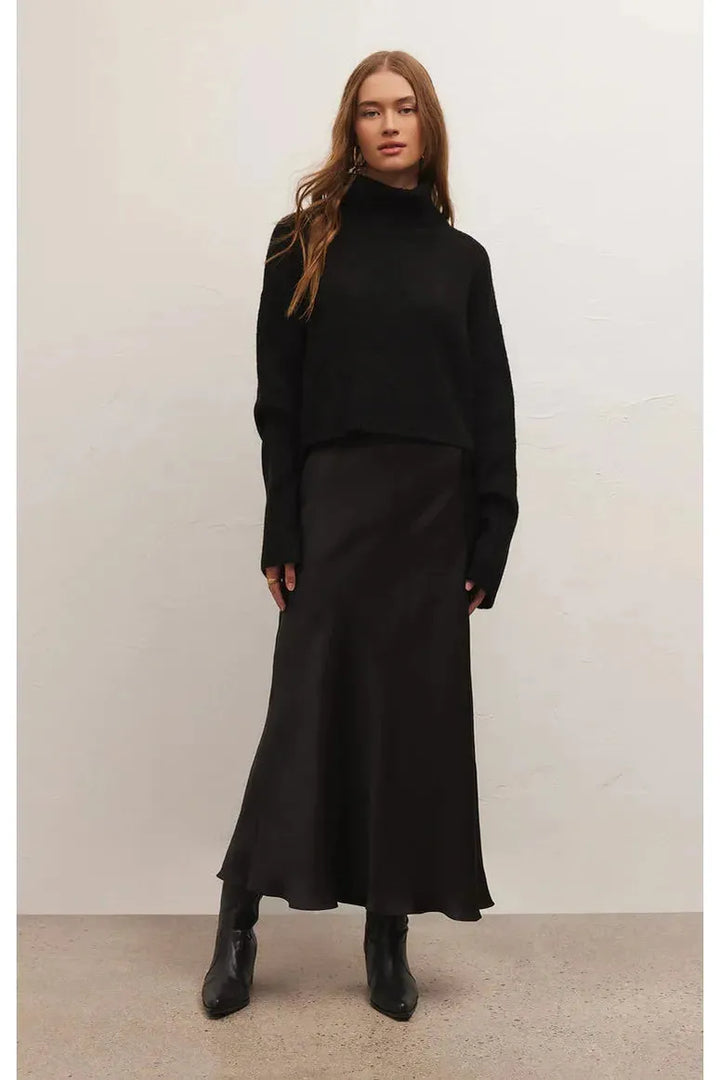 Europa Sheen Skirt - Black