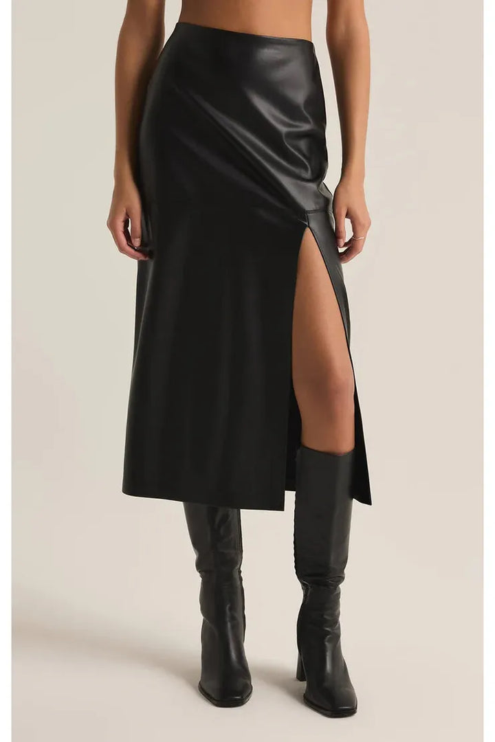 Metropolitan Leather Skirt